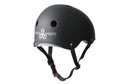 black triple eight sweat saver helmet from the back