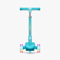 front view of blue bloom kick scooter