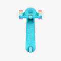overhead view of blue bloom kick scooter