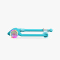 folded blue bloom kick scooter