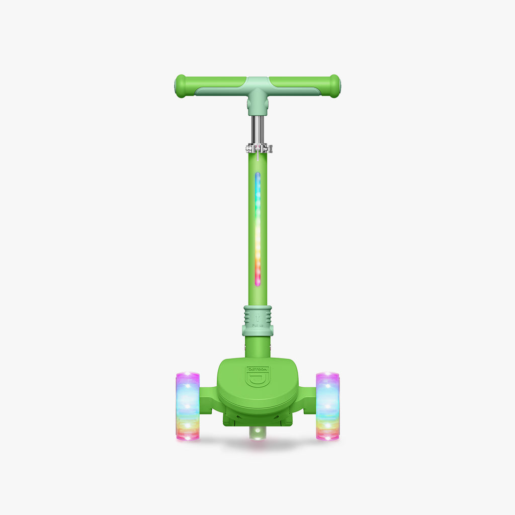 green jetson bloom kick scooter facing forward