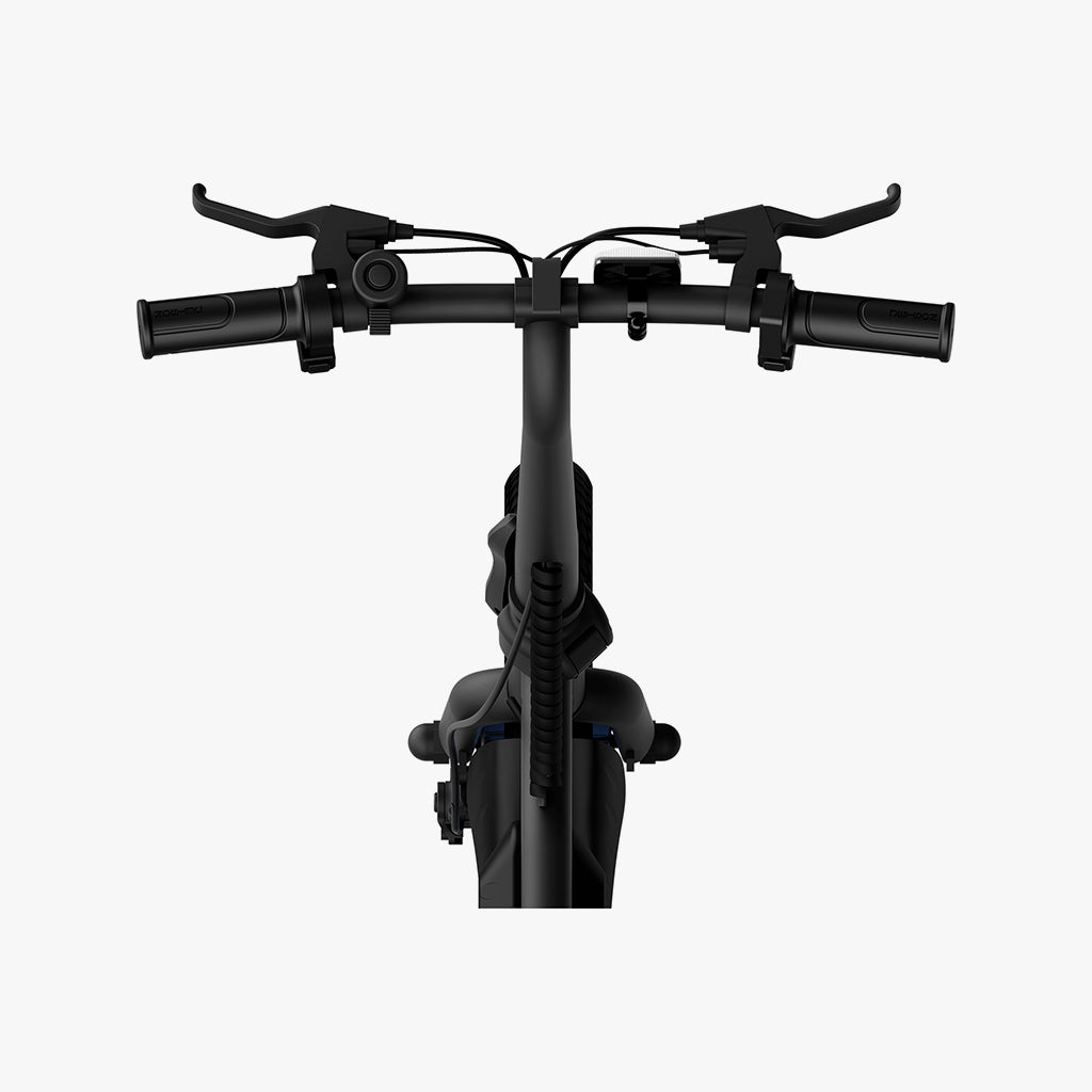 close up of handlebar and brakes on bolt pro max