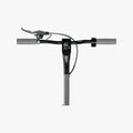 close up of handlebar, display, and brake on eris pro electric scooter