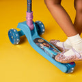 close up of frozen kick scooter deck