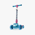 light up frozen kick scooter facing forward on a diagonal