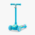 angled view of blue halos kick scooter