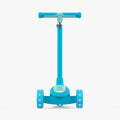 front view of blue halos kick scooter