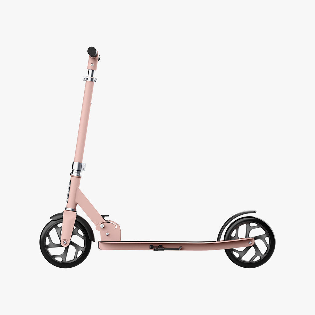 rose gold hex kick scooter facing to the left