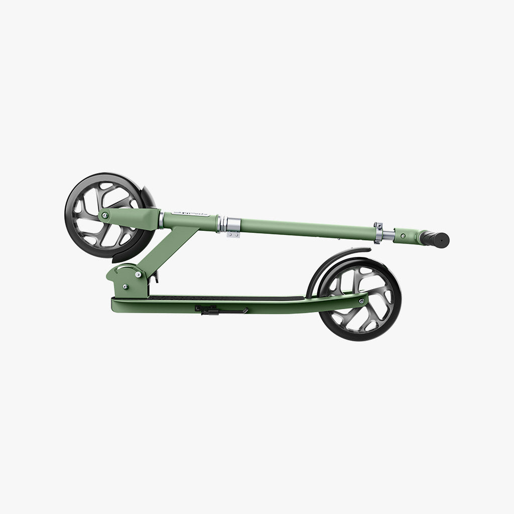 folded sage green hex kick scooter
