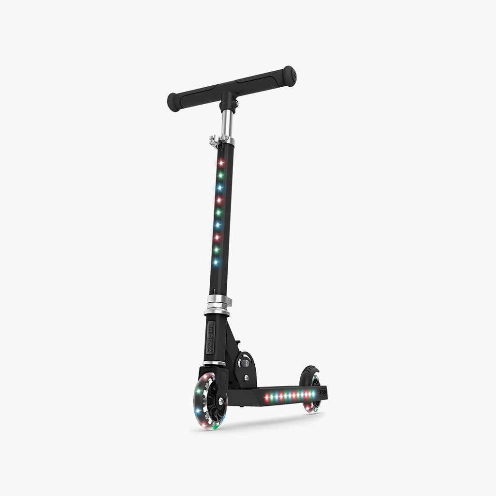 new black jupiter kick scooter facing forward