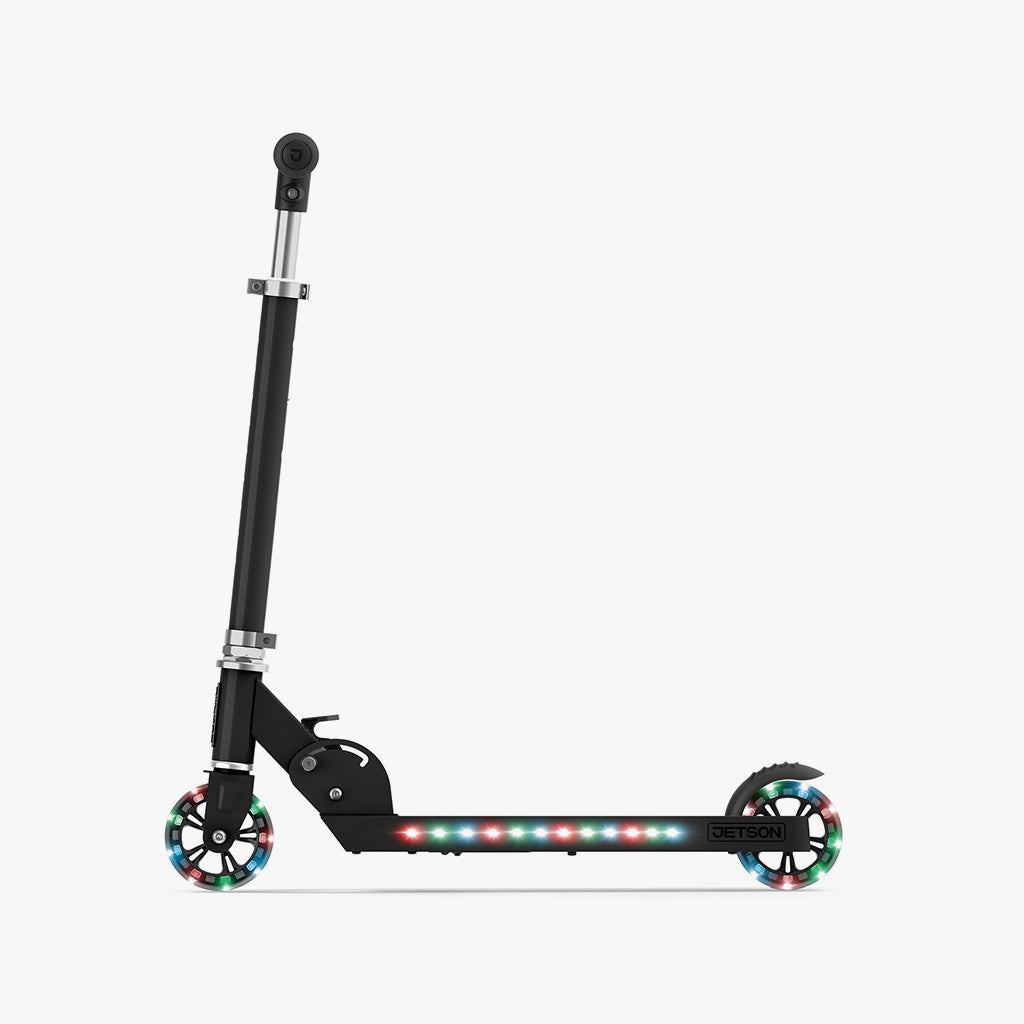 new black jupiter kick scooter facing left
