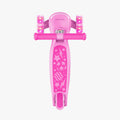 overhead view of pink leap kick scooter deck