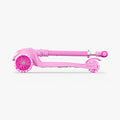 folded pink leap kick scooter