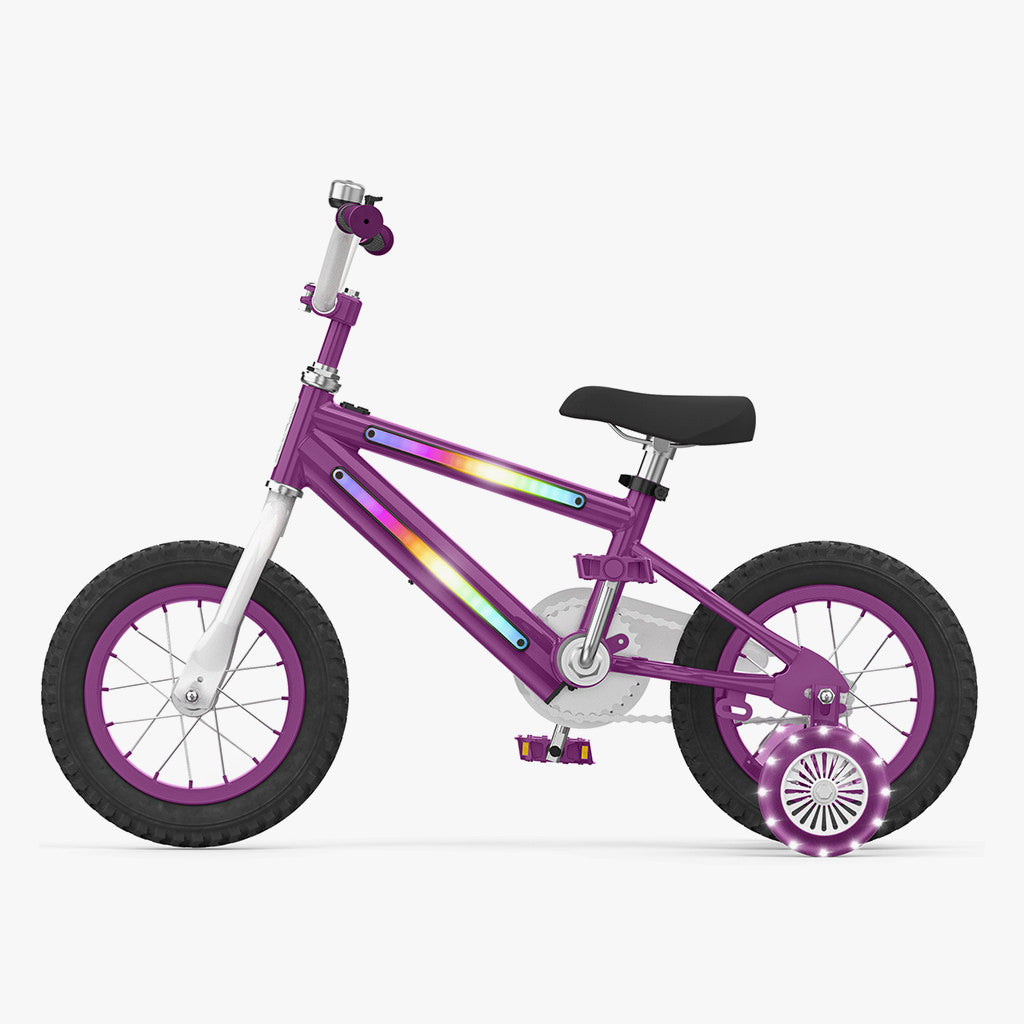 purple jetson light rider bike facing to the left