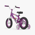 purple jetson light rider bike facing away on a diagonal to the left