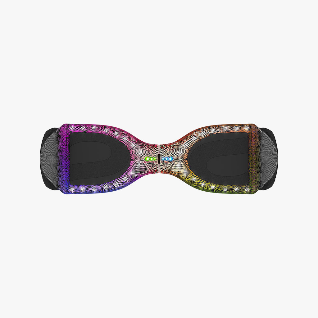 overhead view of the lyra light up hoverboard