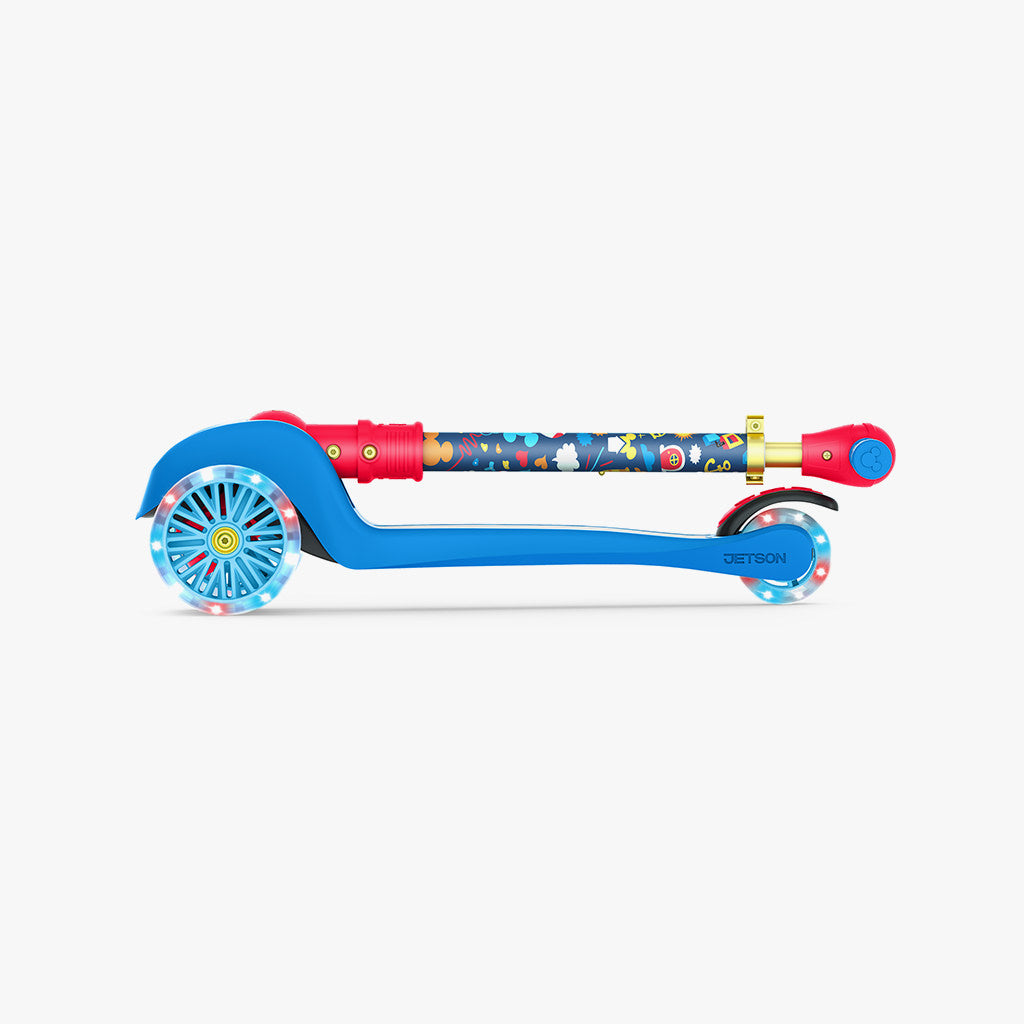 folded mickey mouse kick scooter
