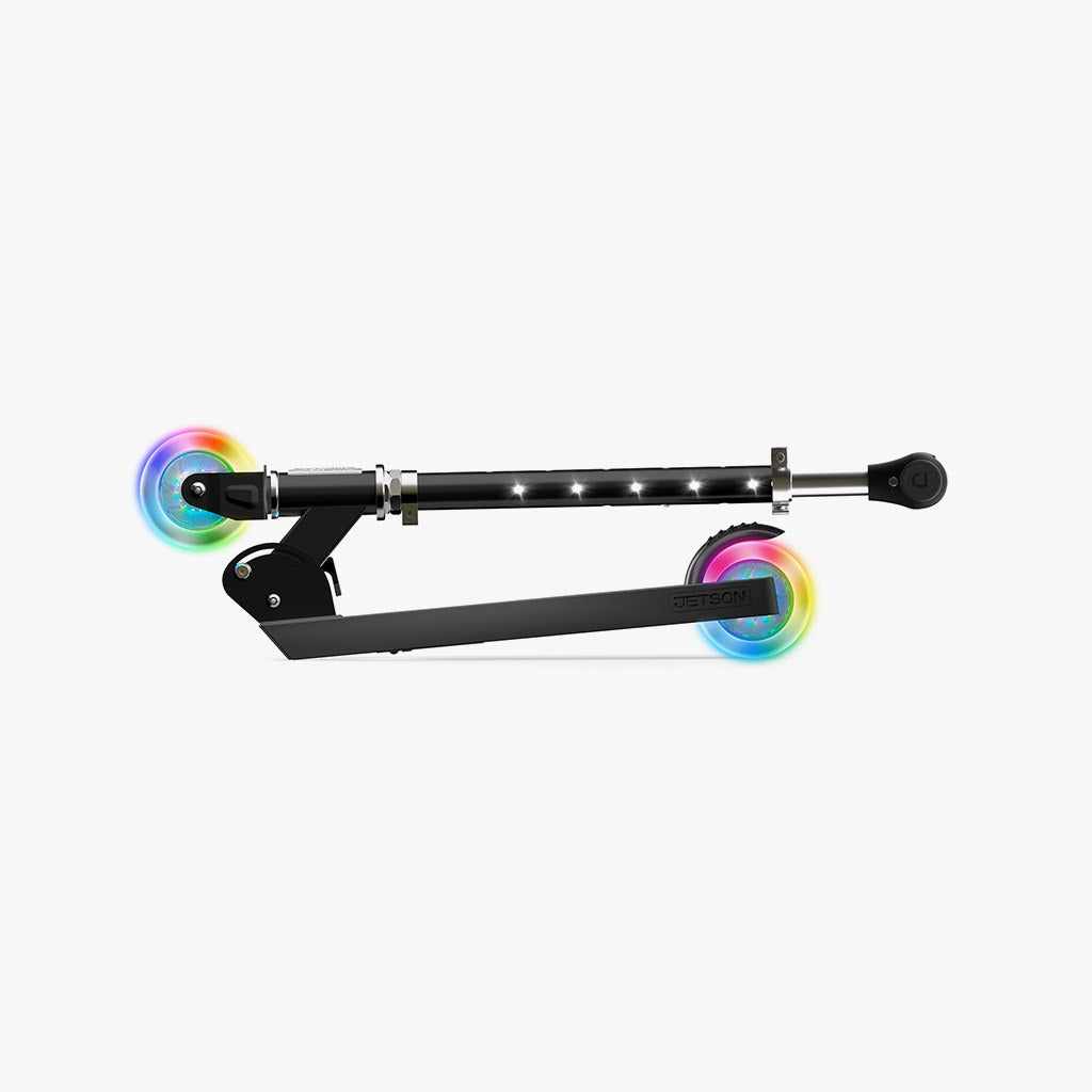 folded black moonbeam kick scooter