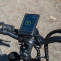 close up of handlebar on otto electric bike