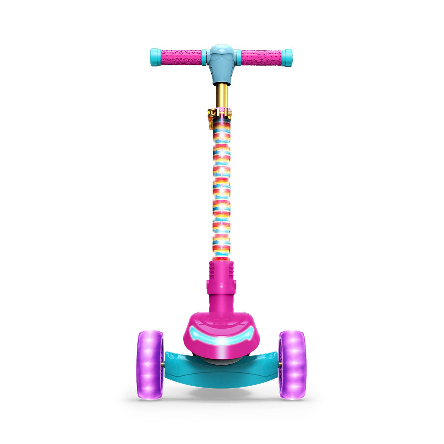 straight on view of the disney princess kick scooter