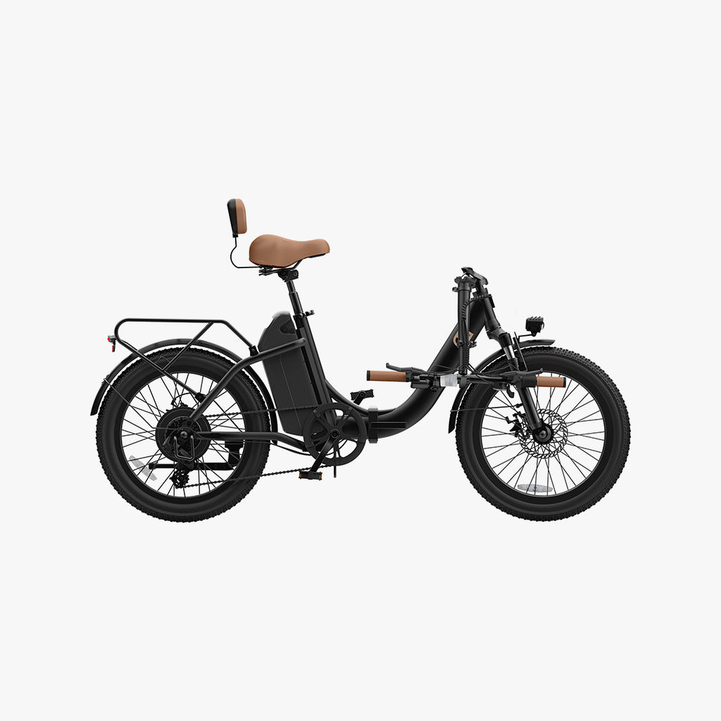 folded down handlebar on venture electric bike