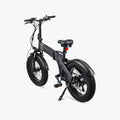 warren electric bike resting on its kickstand