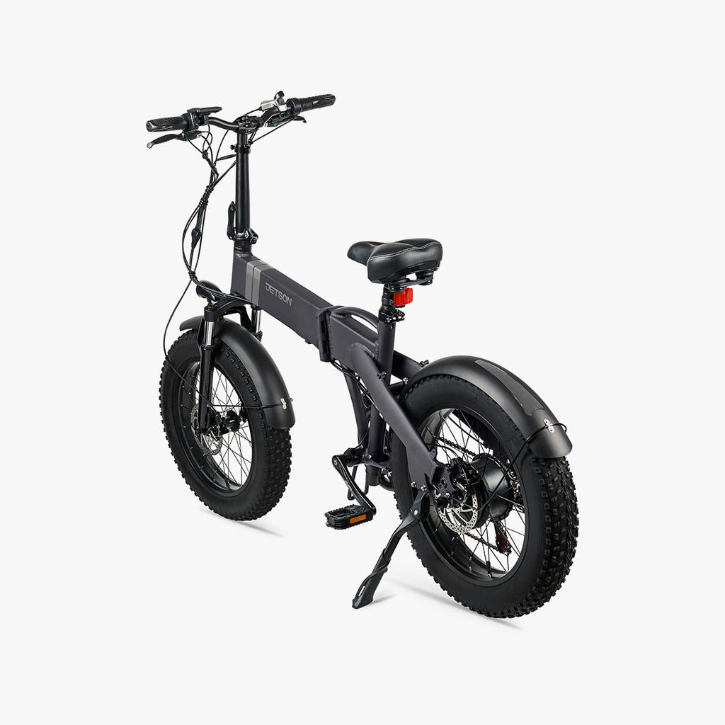 warren electric bike resting on its kickstand