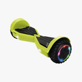 angled view of electric yellow spin hoverboard