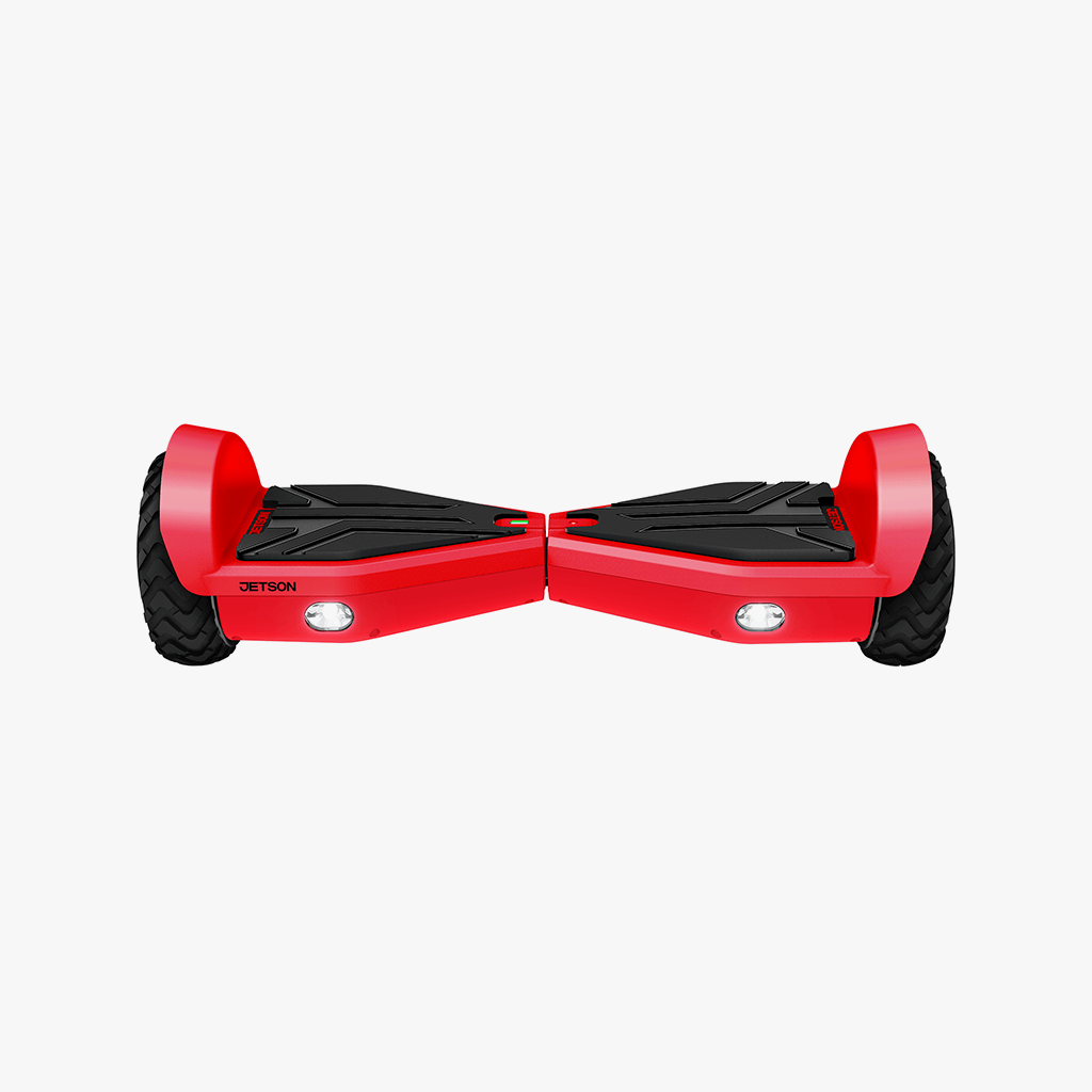 front view of red spin hoverboard