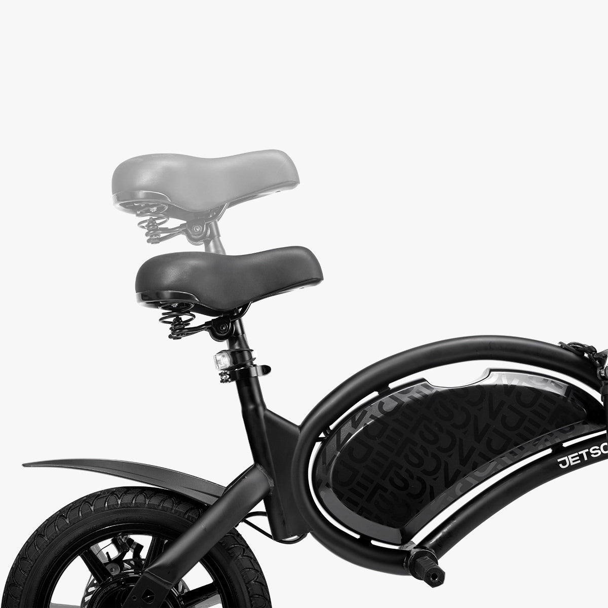 close up of the seat showing how it can extend