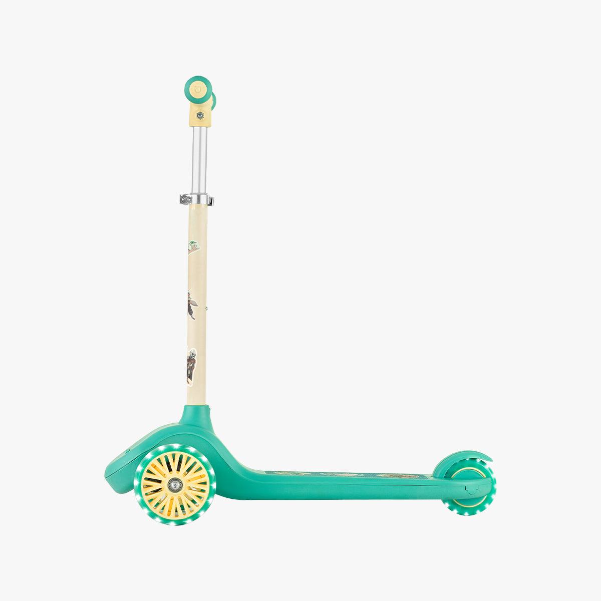 grogu customizable scooter facing to the left