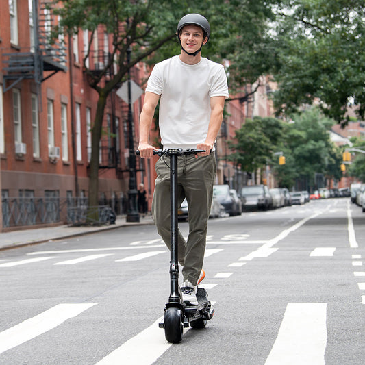 person on Canyon riding down the city street