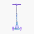 front view of the Frozen 3 wheel kick scooter with the handlebars extended