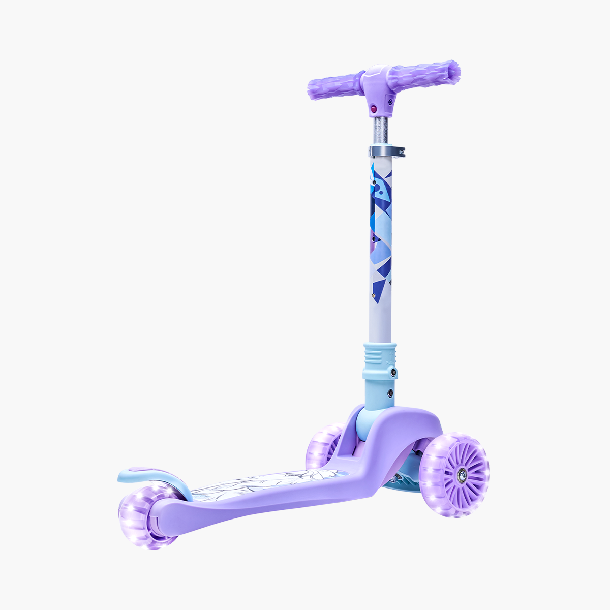Frozen 3 wheel kick scooter to the right