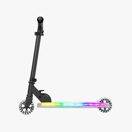 black helio x kick scooter facing left