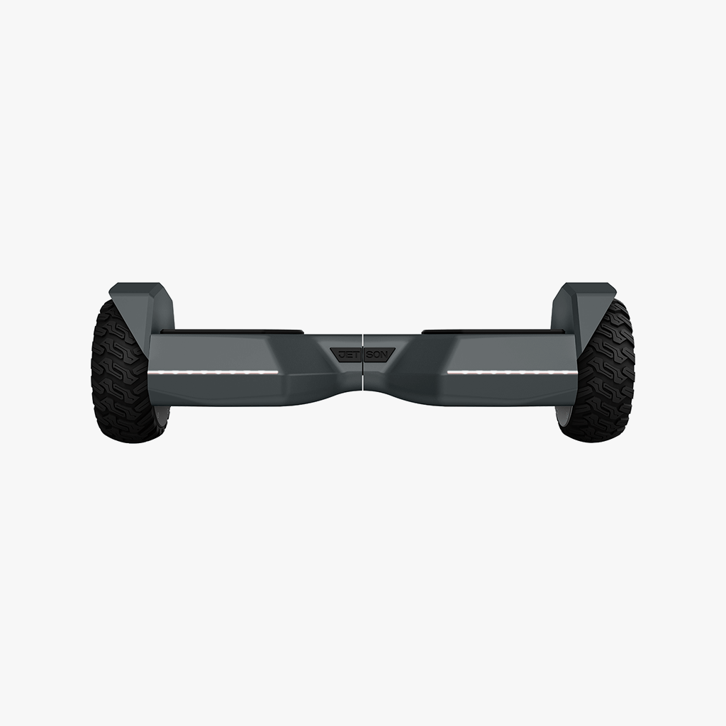 straight on view of the gray impact hoverboard