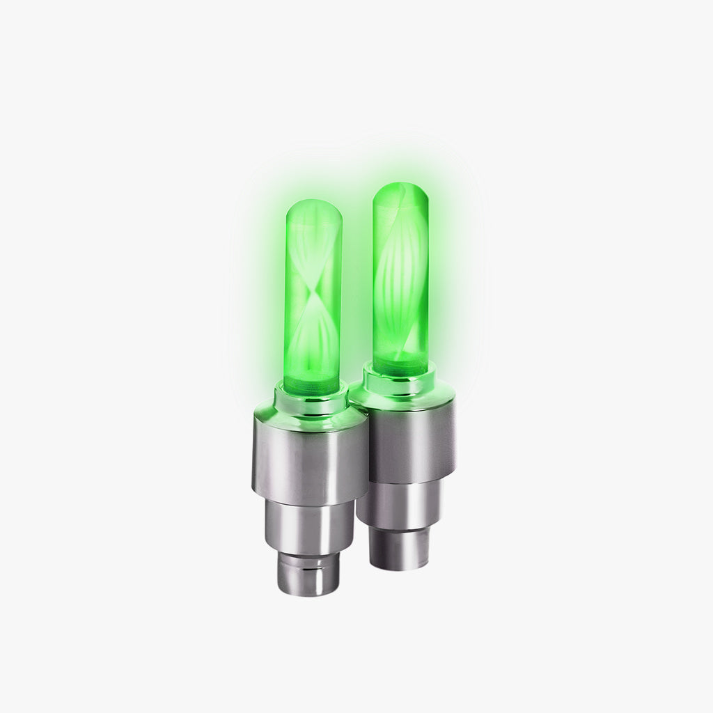 green light up valves for bike tires