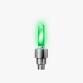 single green light up valve for bike tires