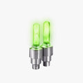 lime green light up valves for bike tires