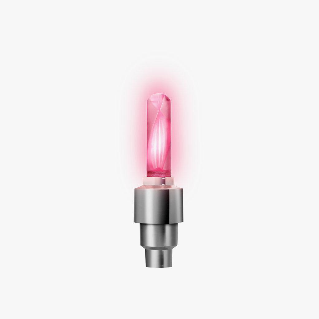 single pink light up valve for bike tires