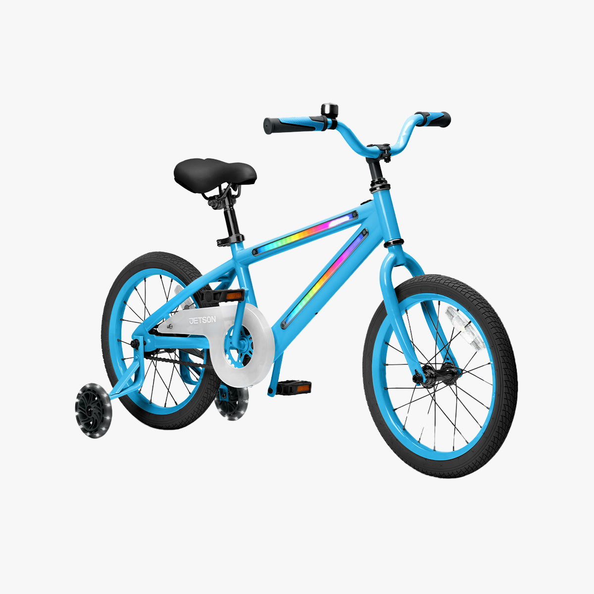 angled view of blue and black light rider 16 bike