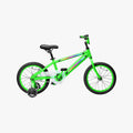 side profile of green and black light rider 16 bike