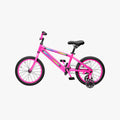 side profile of pink and black light rider 16 bike