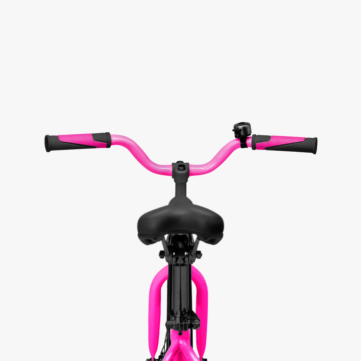 handlebars on pink and black light rider 16 bike