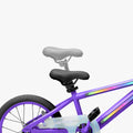 adjustable seat height on purple and black light rider 16 bike