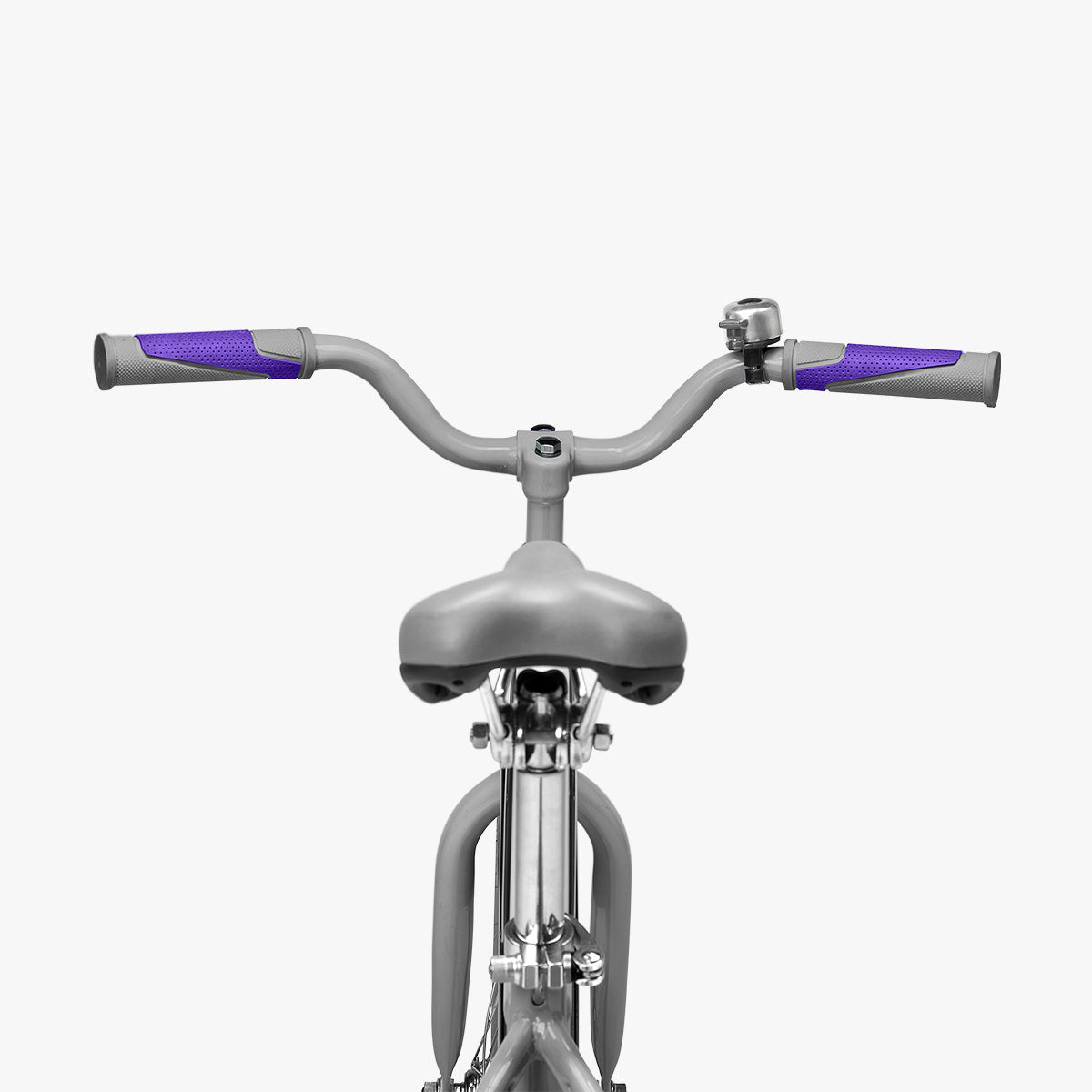rear view of handlebars on grey and purple light rider