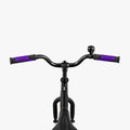 handlebars on black and purple light 16 bike