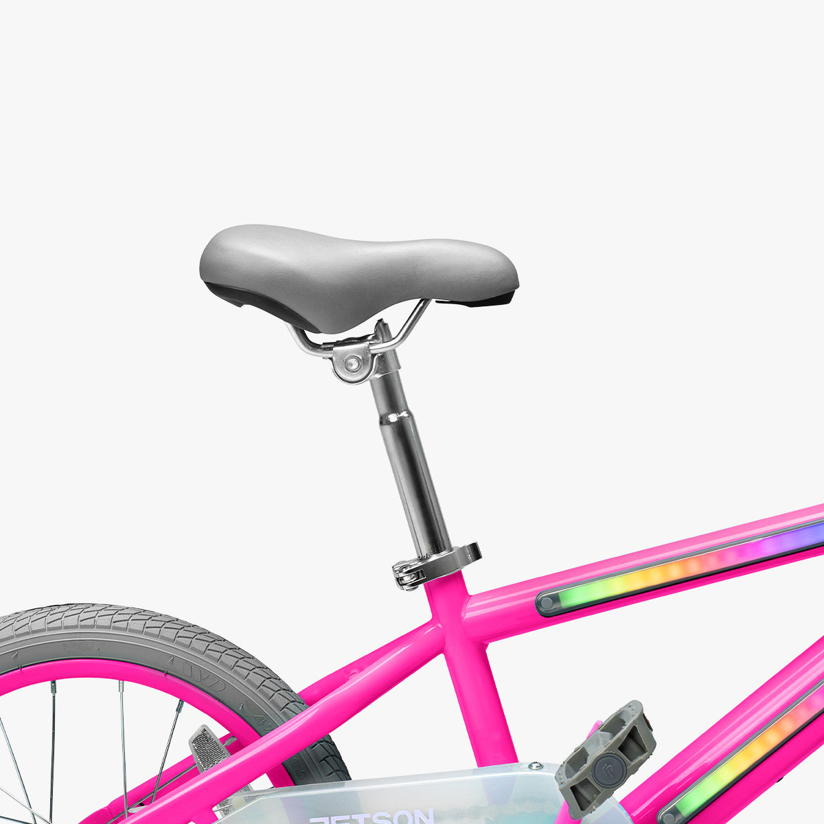 adjustable seat height on pink light rider 16 bike