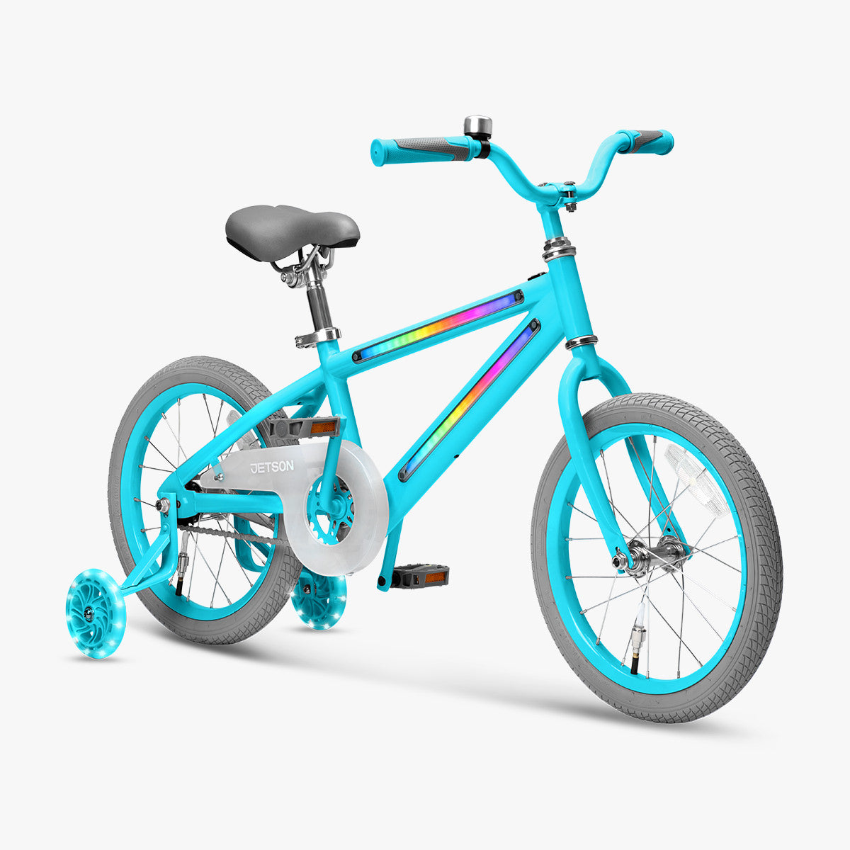 angled view of blue and gray light rider 16 bike