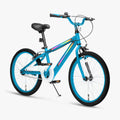 side view of the blue JLR X bike angled to the right